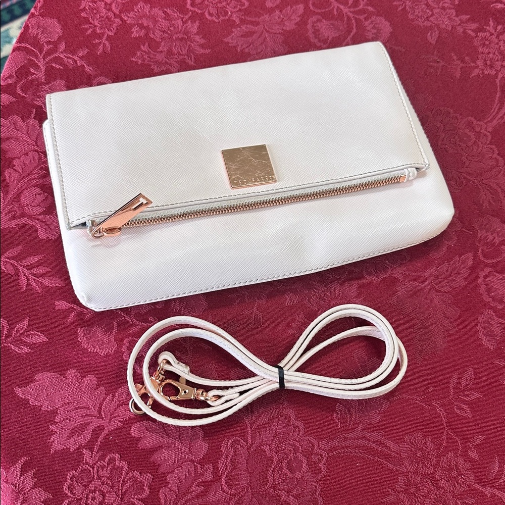 Ted Baker Pink Leather Crossbody Clutch - Picture 5 of 8